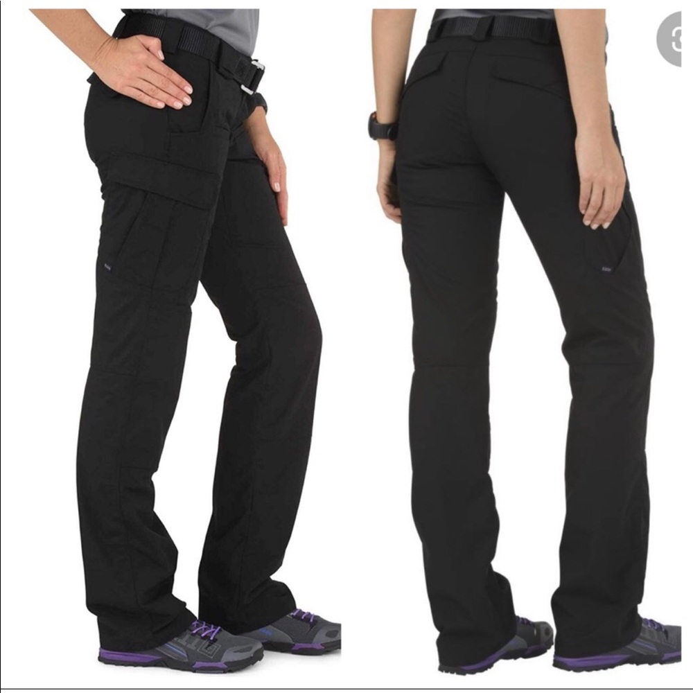 5.11 Tactical Women's Straight Leg Cargo Pants - Black